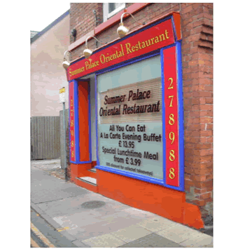 Shop frontage signs